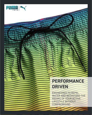بدلة استحمام للرجال من PUMA - ملابس سباحة سريعة الجفاف مع بطانة شبكية مضغوطة - ملابس سباحة بدرزة داخلية 8 بوصة (S-XL) in Kuwait