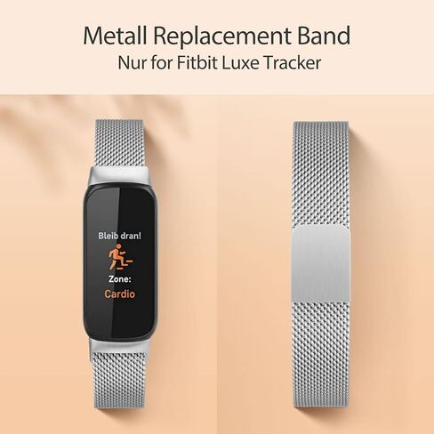 Metal Band for Fitbit Luxe Bands Women Men, Stainless Steel Adjustable Straps Replacement Bands for Fitbit Luxe/Luxe Special Edition Fitness Tracker in Kuwait