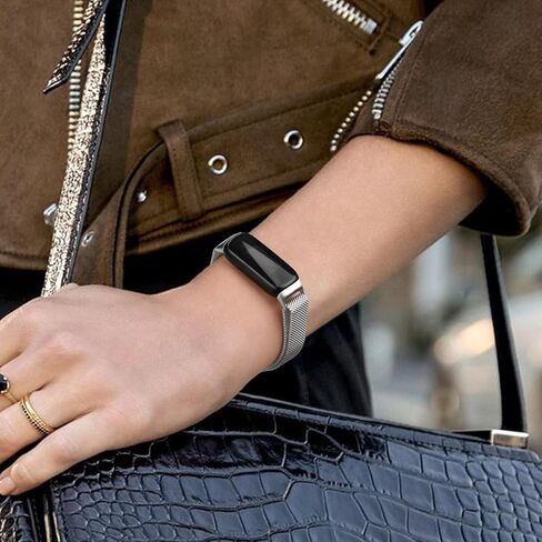 Metal Band for Fitbit Luxe Bands Women Men, Stainless Steel Adjustable Straps Replacement Bands for Fitbit Luxe/Luxe Special Edition Fitness Tracker in Kuwait