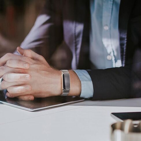 Metal Band for Fitbit Luxe Bands Women Men, Stainless Steel Adjustable Straps Replacement Bands for Fitbit Luxe/Luxe Special Edition Fitness Tracker in Kuwait