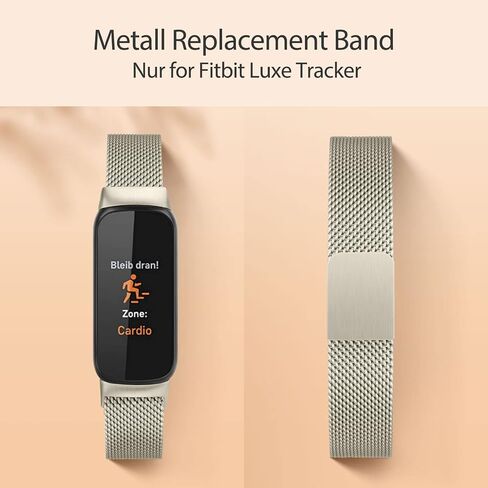 Metal Band for Fitbit Luxe Bands Women Men, Stainless Steel Adjustable Straps Replacement Bands for Fitbit Luxe/Luxe Special Edition Fitness Tracker in Kuwait