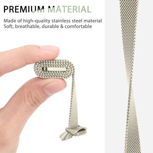 Metal Band for Fitbit Luxe Bands Women Men, Stainless Steel Adjustable Straps Replacement Bands for Fitbit Luxe/Luxe Special Edition Fitness Tracker in Kuwait