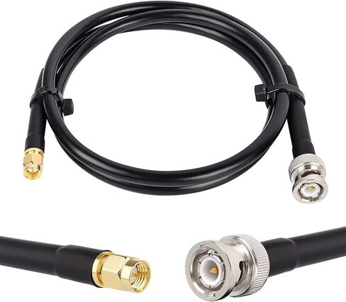 Mookeer SMA إلى BNC Cable 3ft SMA Male to BNC Male Cable SMA BNC Cable RG8X Jumper Cable لتطبيقات RF/الهوائي in Kuwait