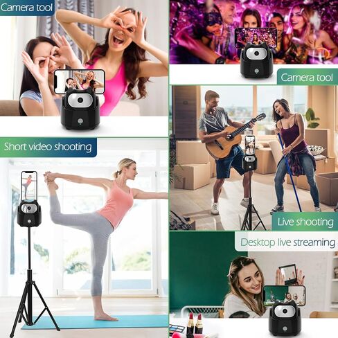Auto Face Tracking Tripod 360 ° Rotation,Smart Face Motion Tracking Tripod,Selfie Cell Phone Holder Camera Stand,No App Required, for Tiktok, Video Recording Vlog,Live Streaming, YouTube in Saudi Arabia