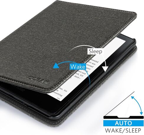 COBAK CASE مع Stand for Kindle Paperwhite 12th Gen 2024 تم إصداره (7 ") و kindle Colorsoft Signature Edition - غطاء جلدي متين مع إيقاظ النوم التلقائي ، فتحة البطاقة ، ميزة حزام اليد in Saudi Arabia