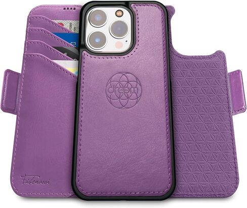 Dreem Real Leather Magnetic Detachable Wallet Case for iPhone 17 Pro in Saudi Arabia