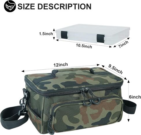 صيد الأسماك معالجة أكياس مقاومة لتخزين معدات الصيد للمياه المالحة أو حزام الكتف القابل للإزالة مع 3 صواني معالجة للتمويه في الهواء الطلق in Kuwait