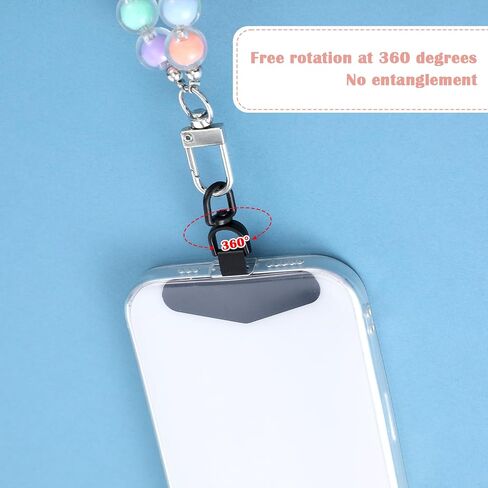4 Pack Metal Phone Tether Tab, Universal Phone Lanyard Patch, Heavy Duty Phone Strap Connector Cellphone Lanyard Pad in Saudi Arabia