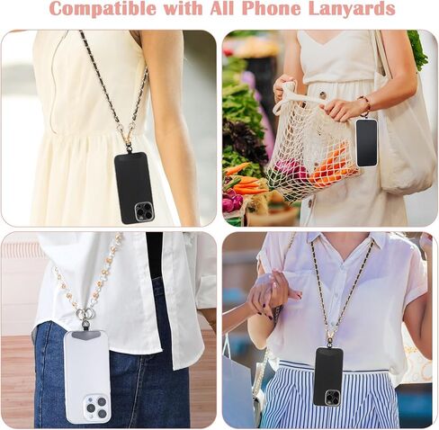 4 Pack Metal Phone Tether Tab, Universal Phone Lanyard Patch, Heavy Duty Phone Strap Connector Cellphone Lanyard Pad in Saudi Arabia