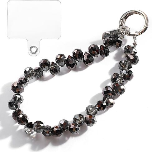 Crystal Phone Wrist Strap, Beaded Phone Charm with Tether Tab, Sparkling Phone Chain Wristlet Cellphone Lanyard Chain in Saudi Arabia