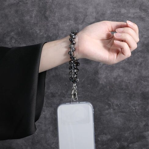 Crystal Phone Wrist Strap, Beaded Phone Charm with Tether Tab, Sparkling Phone Chain Wristlet Cellphone Lanyard Chain in Saudi Arabia