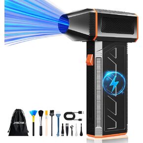 Compressed Air Duster, 130000RPM Electric Air Duster, 3 Gear Adjustable Cordless Air Duster, Compressed Air for Computers, Rechargeable Air Duster for PC, Keyboard and Car (F31-Black)