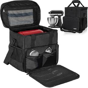 TORIBIO Kitchen Mixer Storage Bag Compatible with KitchenAid and Extra Accessories, Mixer Portable Carrying Bag/Case fit for 4.5-Quart and 5-Quart Mixers, 14" x 8.9" x 14.9"