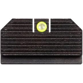 Night Fision Optics Ready Stealth .290-.313 Night Sight Set Compatible with Glock 17/19/34, Yellow Front Ring, Blank Rear Sight
