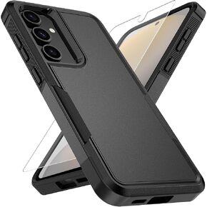 for Samsung Galaxy S25 Plus Case with HD Screen Protector, 10 FT Military Grade Drop Protection, Anti-Slip Phone Case, Black