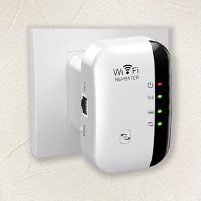 WiFi Extender,WiFi Repeater,WiFi Signal Booster,High-Speed Coverage for Multiple Devices,One-Button Setup, Alexa-Compatible,with Ethernet Port & Access Point Mode,Say Goodbye to Dead Zones