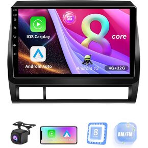 8 Core (4GB+32GB) Radio Stereo Stereo Radio To Toyota Tacoma 2005-2015 ، Android 13 GPS Mavigation مع Carplay Android Auto Support Am FM RSD Bluetooth 5.0 ، 5G WiFi ، 4G LTE