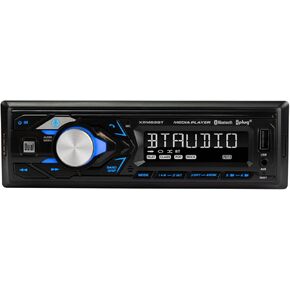 Dual XRM69BT 7 Character LCD Single DIN Car Stereo Radio | Push to Talk Assistant | Bluetooth Hands Free Calling & Music Streaming | AM/FM Radio | USB Playback & Charging | Not a CD Player