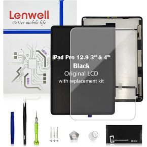 Original OEM Pull Screen Replacement for iPad Pro 12.9 3rd and 4th Gen True Original OEM Display Digitizer LCD Screen Touch Assembly A1876 A1895 A2014 A2069 A2229 A2232 with Premium Repair Kit