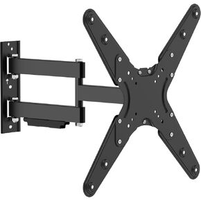 ynVISION.DESIGN Outdoor Weatherproof Articulating TV Wall Mount Bracket Compatible with Samsung Terrace & More | 32"-65" TVs | Max Vesa 400x400 | Max 110 lbs | X Design Prevents Blocking Compartment