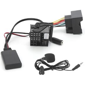 Bluetooth AUX Adapter, 59.1 Inch Bluetooth 5.0 AUX Cable Adapter Car AUX Input Cable Adapter Module with Microphone Suitable for E60 E63 E64 E65 E66 E87