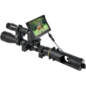 Nabila Night Vision Scope for riflescope,850nm IR,5" Portable Display Screen,for Riflescope at Night Hunting