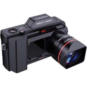 Dpofirs 5K 50MP Digital Cameras for Photography,Autofocus Vlogging Camera for YouTube with 64GB TF Card & Batteries, 4800mAh 5G Infrared Night Vision 16:9 Travel Video Camera