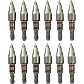 100/125/150/175/200 Grains Stainless Steel Archery Field Points, Arrow Target Field Points in Archery Field Tips and Broadheads 1 Dozen 12 PCS (T 19/64″-100grains)