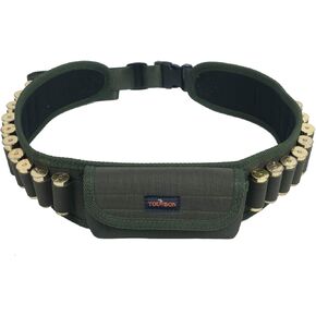 TOURBON Shotgun Shell Holder Adjustable Ammo Carrier Cartridge Belt for 12ga 16ga 20ga