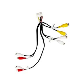 RCA Harness Cable Connector Adapter for Stereo Radio,Fits for Alpine ILXW650 ILX-W650 ILX-W650E ILXW650E Front/Rear/Sub-w/Rear View Camera,Replace E2703004590