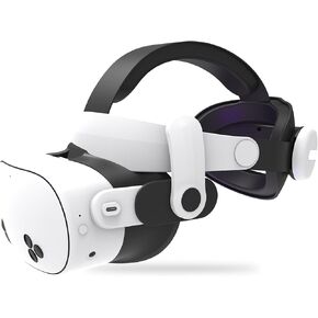 Head Strap for Meta Quest 3/3s, Adjustable Upgraded Elite Strap Replacement Compatible with Quest 3/3s Accessories, Comfort Head Strap for Quest 3/Quest 3s, White+Black