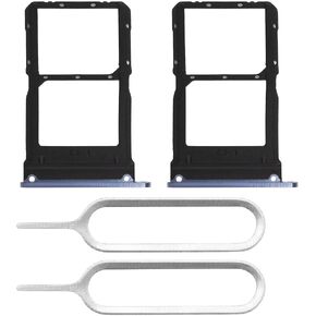 2pcs Dual SIM Card Slot Tray Holder SIM Card Tray Slide Bracket SIM Card Holder Card Slot Tray Replacement Compatible with Xiaomi, Grey
