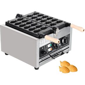 Mini Fish-Shaped Waffle Iron/Taiyaki Waffle Maker/Waffle Maker Shapes/Non-Stick Teflon Coating,50-300℃/122-572℉ Adjustable