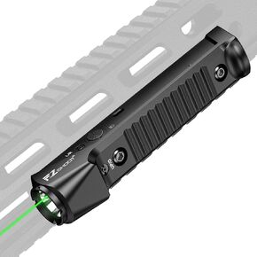 Ezshoot 1800 Lumens Rifle Laser Light Light Combo ، مصباح كهربائي قابل لإعادة الشحن متوافق مع Picatinny و M-rail ، شعاع ليزر خضراء مصباح تكتيكي مع دنيفنس المنزل ، والصيد