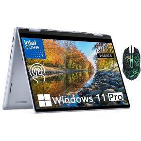 Dell Inspiron 14 7440 Business Laptop, 14" FHD+ (1920x1200) 2in1 Touchscreen Laptop, Intel Core 7 150U, 64GB DDR5 RAM,4TB PCIe SSD, Backlit KB, WiFi6, FHD Webcam, ExpressCharge, Win11 Pro, Ice Blue
