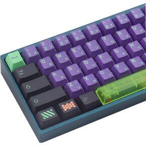 JOMKIZ PBT Keycaps, 134 Keys Dye Sublimation Cherry Profile Keycaps with 7U Spacebar Japanese Keycap Set for Cherry MX Switches US Layout Mechanical Keyboards