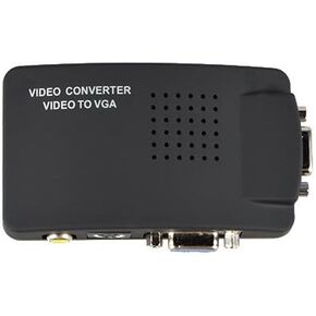 SLLEA RCA Composite AV S-Video to VGA Converter Box for DVD DVR VCR Monitor Cheap