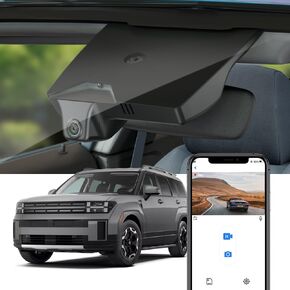 Fitcamx 4K Dash Cam Suitable for Hyundai Santa Fe 2024 2025 (Part No#P6000) SE SEL Limited Calligraphy XRT, OEM Look, UHD 2160P Video, WiFi & APP, Loop Recording, G-Sensor, Easy to Install, 64GB Card