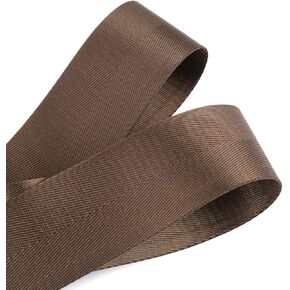 Heavy Duty Nylon Webbing - 1.5 Inch Nylon Strapping for Outdoor DIY Gear Repair, 1.5 Inch by 10, 25, or 50 Yards (10 Yard, 1.5'' Brown)