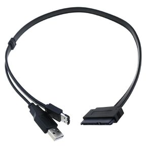22Pin Power Data SATA Extension Cable sata7 and 15 Hard Drive Cable 50cm Laptop with USB Power 2 in 1 Conversion Cable