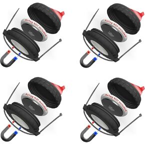 x4 Ultra Strong Neodymium AirTag Magnetic Case for Apple Tag Waterproof AirTag Magnet Holder, Discreet, Easy Screw On Design, Secure Attach Air Tag for Car, Bike (x4 Magnetic Heavy Duty)