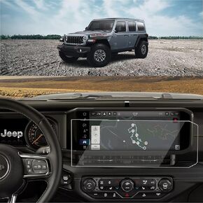 For 2024 2025 Jeep Wrangler JL (Sport/Sport S/Willys/Sahara/Rubicon/Rubicon X) Screen Protector, Wrangler 4xe/Jeep Gladiator 12.3 Inch Touchscreen 9H PET Ultra Tough Clear