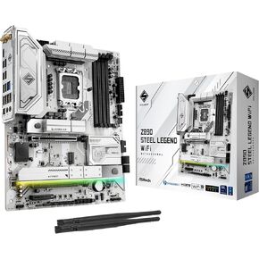 ASRock Intel Core Ultra Z890 Steel Legend WiFi 7 ATX LGA1851RL-ILM Motherboard DDR5 M.2 PCle 5.0 ARGB SATA3 6.0 Gb/s Thunderbolt
