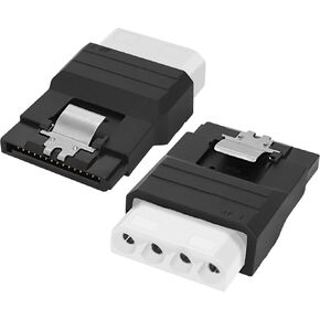XMSJSIY IDE to SATA Adapter IDE 4Pin to SATA 15Pin Power Adapter Male to Female Power Converter for Hard Drives Solid State Drives HDD SSD CD DVD Drive - 2PCS