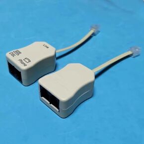 2pcs RJ11 6P2C Male to 2 Female Telephone DSL Modem, ADSL Splitter Filter, DSL Filter for Landline Phone ADSL Splitter for Phone Line Phone Jack Splitter in-Line DSL Filter
