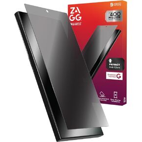 ZAGG Fusion Privacy Anti-Glare Samsung Galaxy S25 Screen Protector - Flexible Hybrid Polymer, Matte Finish, 2-Way Privacy Filter, Recycled Materials, InvisibleShield, Easy Application