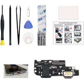 Charging Port Replacement Kit Compatible with Moto G Power 2020, XT2041-4 Dock Board USB-C Connector, with Instruction Manual, Toolkit