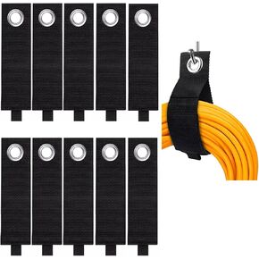 10PCS Extension Cord Holder Organizer,10Inch Heavy Duty Straps Tool Organizer Perfect for Garage Workshop Organization (Medium)