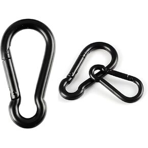 [XMJAS-FURN] Stainless Steel Spring Snap Hook Carabiner Heavy Duty Carabiner 304 Stainless Steel Carabiner for Keys，8 Pieces