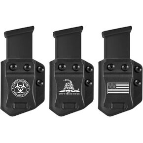 3PC Universal 9mm/.40 Double Stack IWB/OWB with Pattern Mag Carrier Magazine Holster Pouch